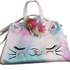 Under One Sky Small Duffle Overnight Weekend Bag Pastel Unicorn
